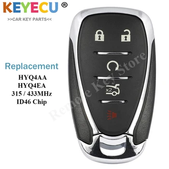 KEYECU 315/433 МГц Smart Remote Keyless ID46 Автомобильный Ключ Для Chevrolet Cruze Sonic Blazer Traverse Camaro Equinox HYQ4EA HYQ4AA