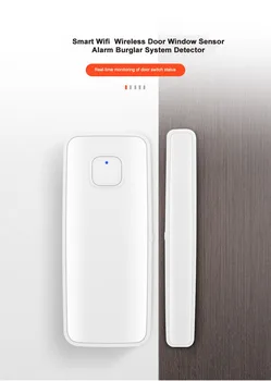 Tuya Wifi Датчик двери Окна Детектор Сигнализации Smart life Совместим с Alexa Google Home