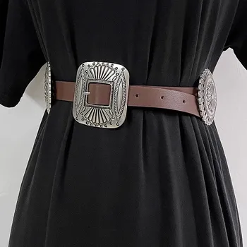 Женский модный винтажный корсет из искусственной кожи, женское пальто с поясом, платье с декором на талии, широкий пояс J101