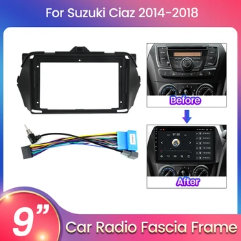 Рама автомобильного радиоприемника на 2 Din для Suzuki Ciaz 2014-2018, Комплект для передней панели, DVD-радио, стерео-комплект, адаптер, стерео-панель, приборная панель