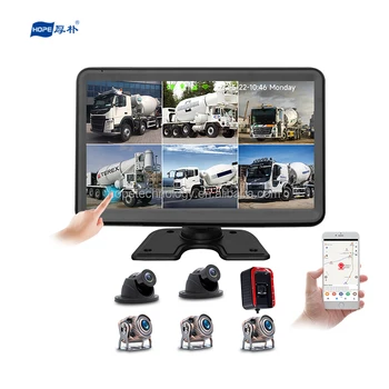 Оптовая поддержка 4G GPS AHD 9-36 В Камера для грузовых автомобилей 10,1-дюймовый HD-монитор 1024*600 6-канальный видеорегистратор