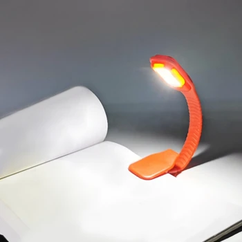 Мини светодиодный светильник для чтения книг с зажимом USB Перезаряжаемый Светильник для чтения книг Регулируемый