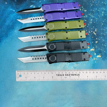 Micro OTF Tech Knife Combat Troo Серии D2 Лезвие из алюминиевого сплава твердостью 59HRC, ручка из карманного ножа для самообороны в походе на открытом воздухе