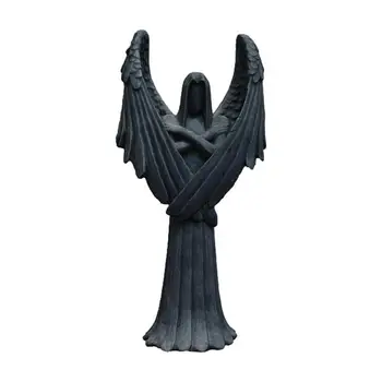 Скульптура Темного Ангела, Статуэтка, поделки, Аксессуары для сада, патио, Статуэтка Молящегося Ангела из смолы, статуэтка для домашнего декора