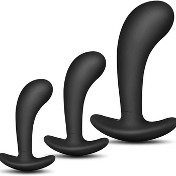 Силиконовые анальные пробки Тренировочный набор Фаллоимитатор-пуля Вибратор фаллоимитатор массаж простаты пенис поддельная вставка точка G игрушка унисекс для мужчин и женщин