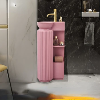 Скандинавский малогабаритный умывальник встроенная ванная комната умывальник от пола до потолка с колонной, раковина в стиле 