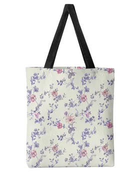 Цветочное растение, цветущая вишня, магнолия, женская сумка для покупок большой емкости, многоразовые студенческие сумки на плечо для девочек, Многоразовые женские сумки на плечо