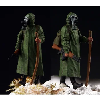 1шт 1/72 Чернобыльский корпус противохимической войны Солдаты 1 Фигурки Модель с автомобильной игрушкой DIY Сцена Кукольный орнамент