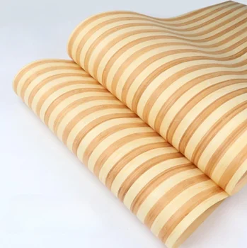 L:2.5meters Ширина: 580 мм T:0.25mm Натуральная кожа бамбука зебры, деревянный шпон, креативная мебель, отделка из натурального деревянного шпона